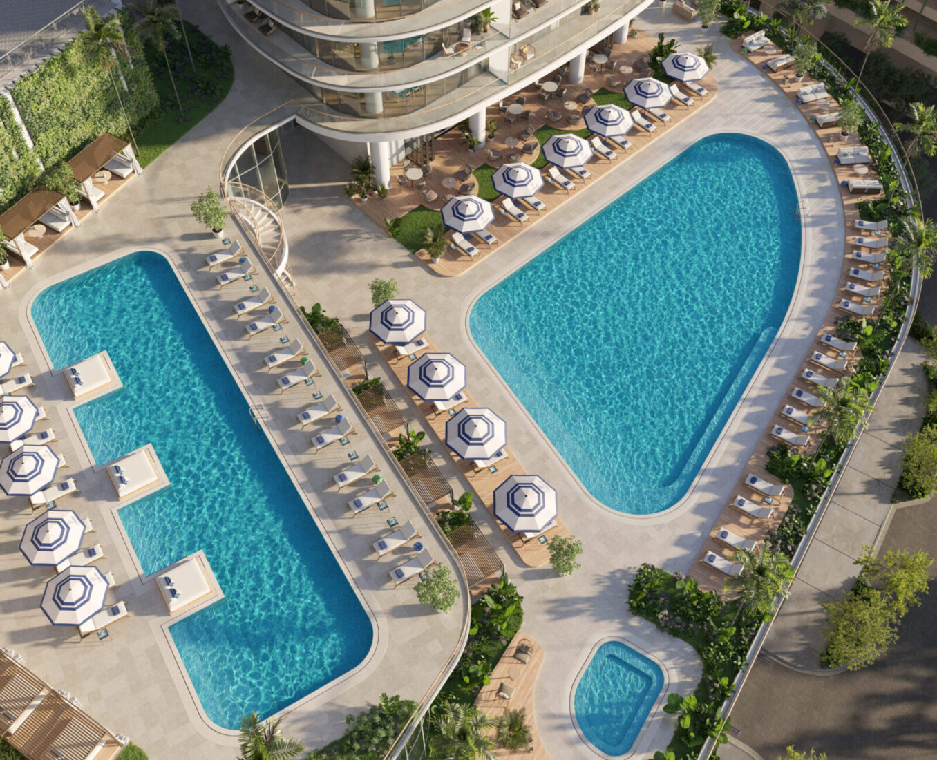 Cipriani Residences Miami Aerial Pool